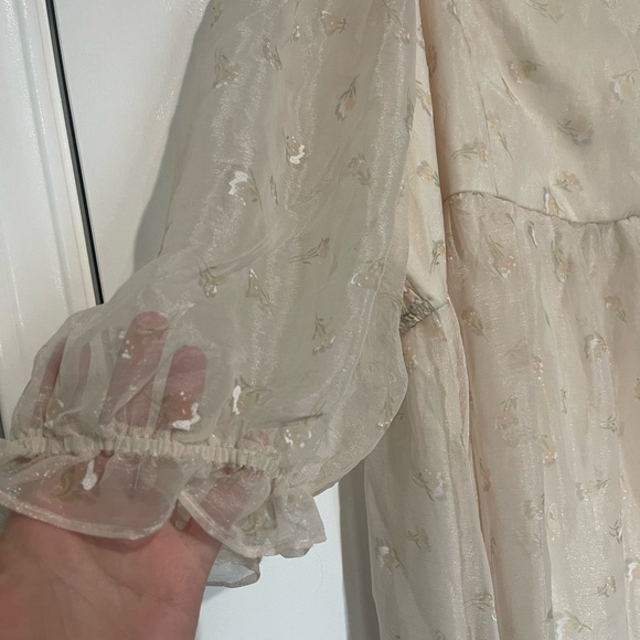 Worth Collective Mona Maxi Dress with Smocking in Butter Floral Bump Friendly 3X - Picture 5 of 10